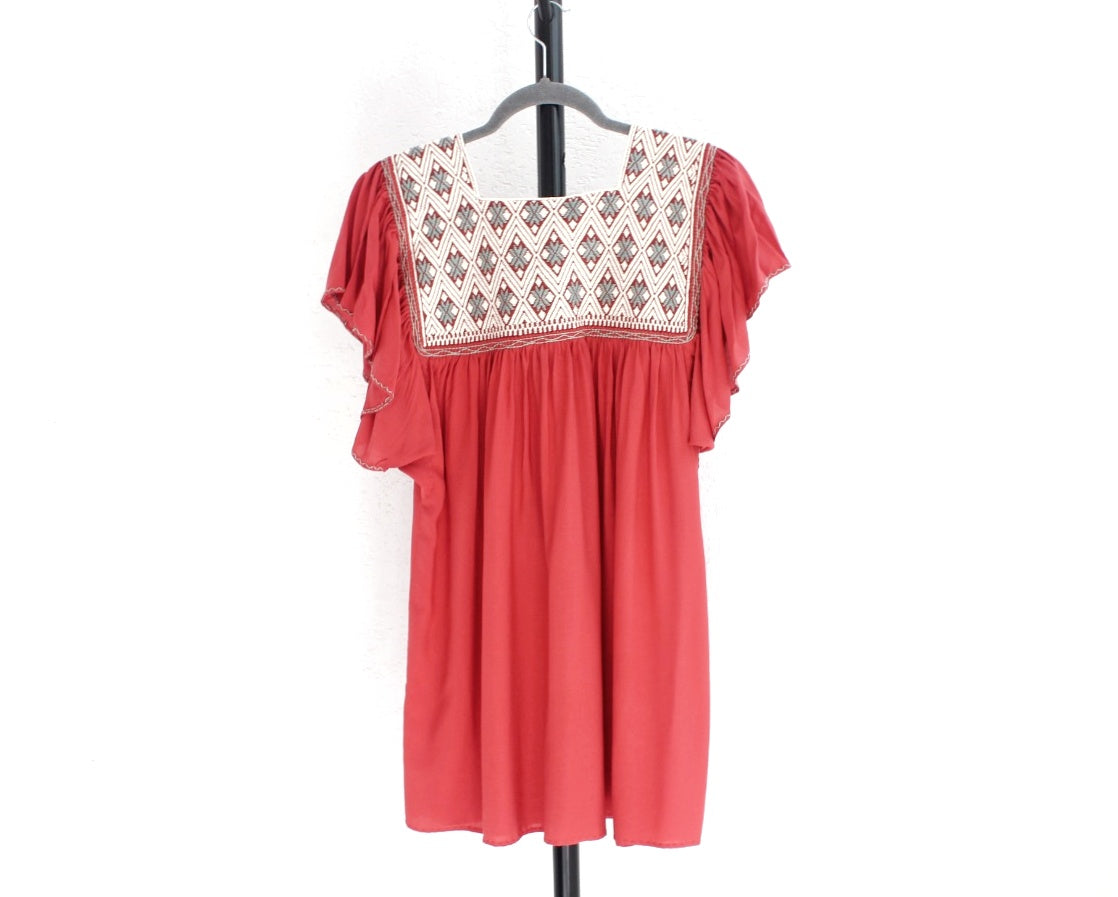 Blusa Juana Naranja Blanco Unitalla