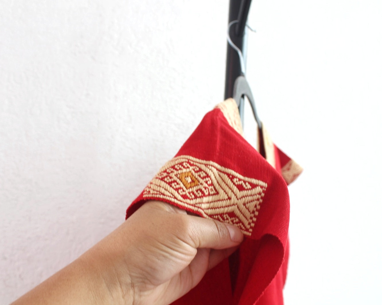 Blusa Huipil Pejel Rojo Crema