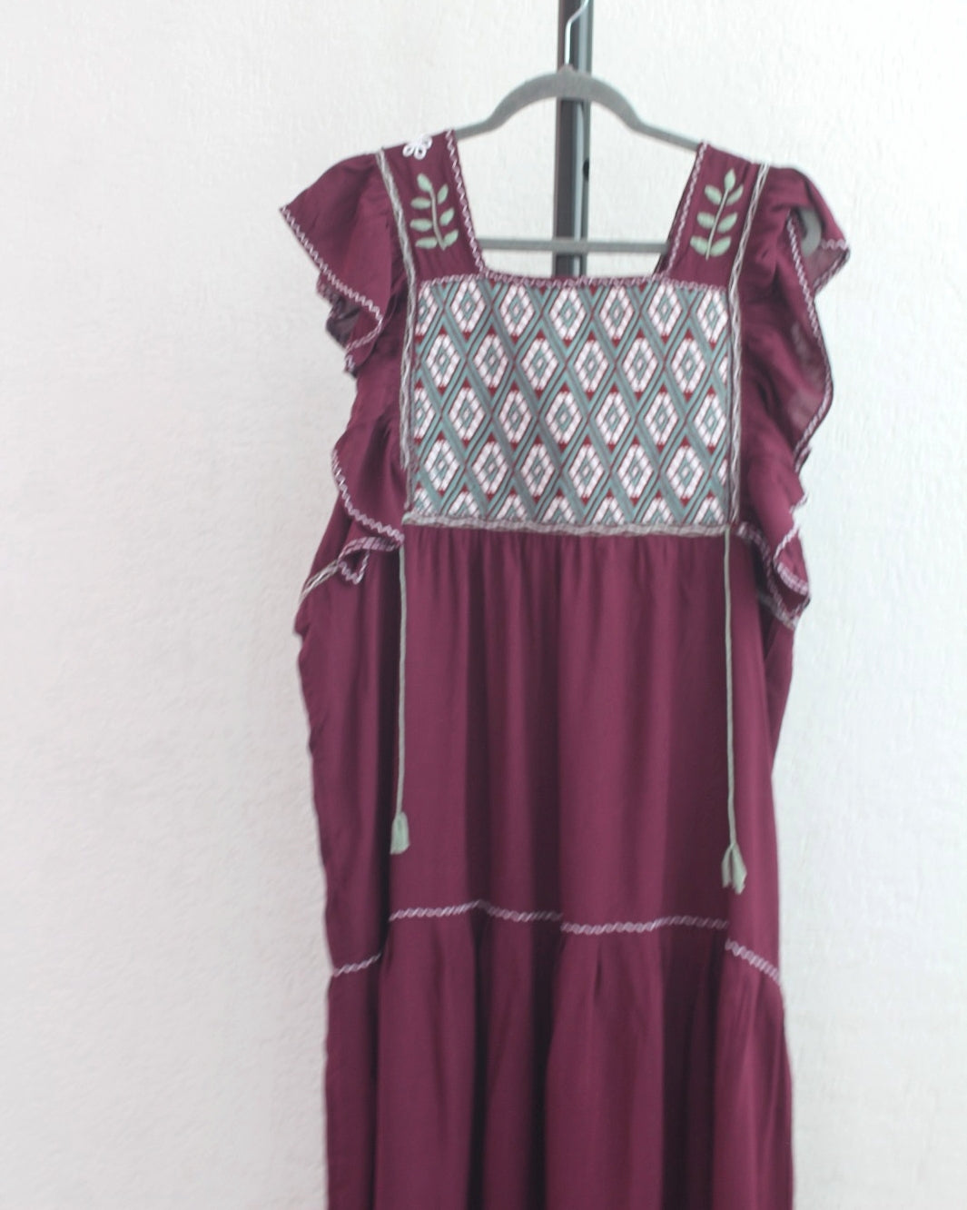 Vestido Josefina Vino Menta Unitalla