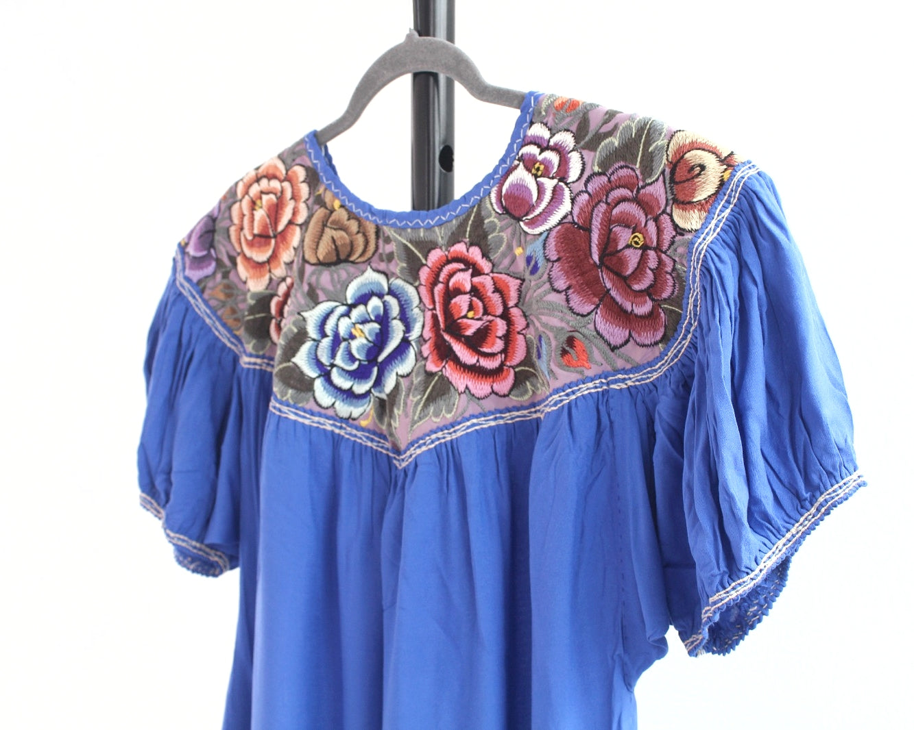 Blusa Abigail Flores Azul Rey XL - XXL
