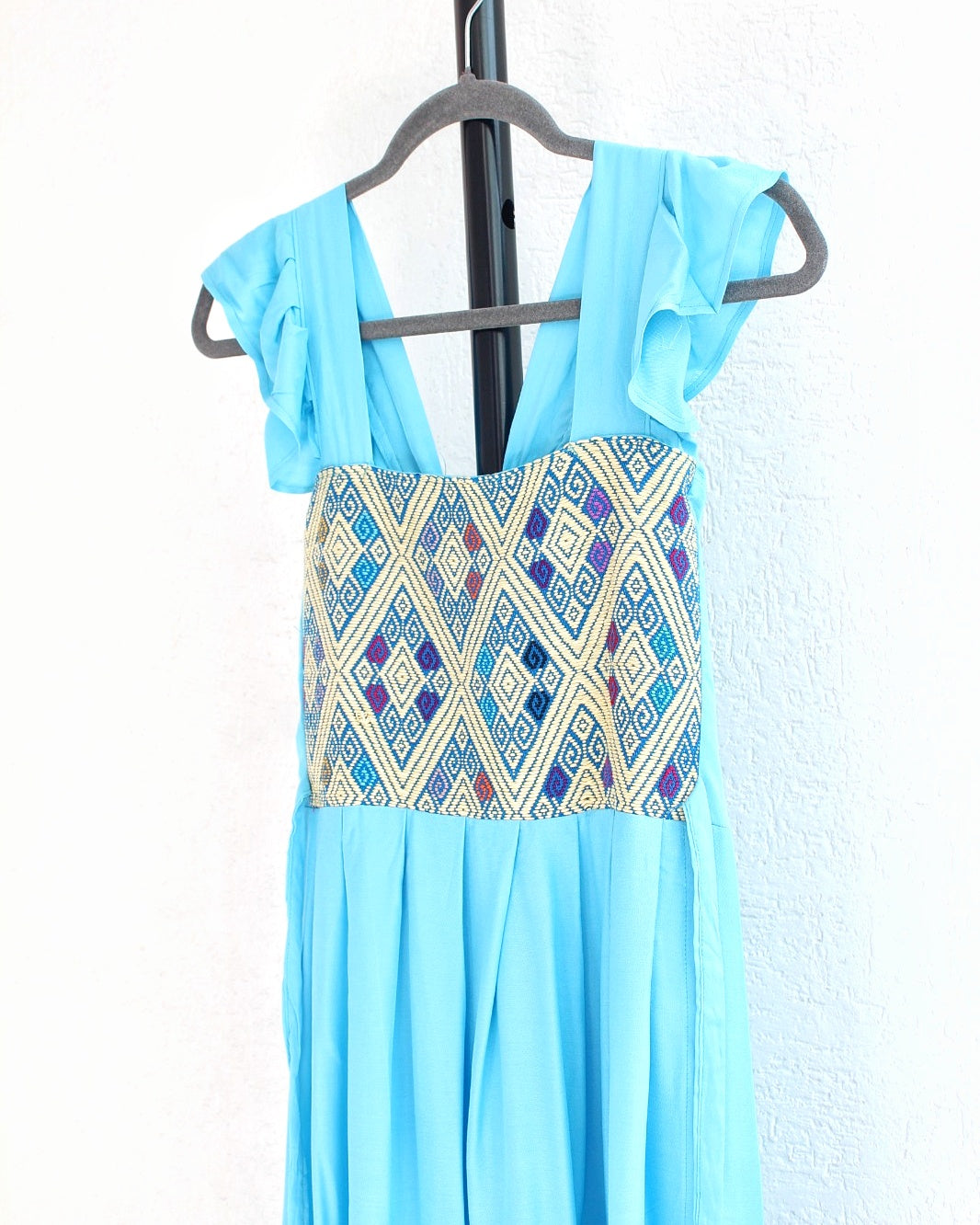 Vestido Anita Largo Azul Claro