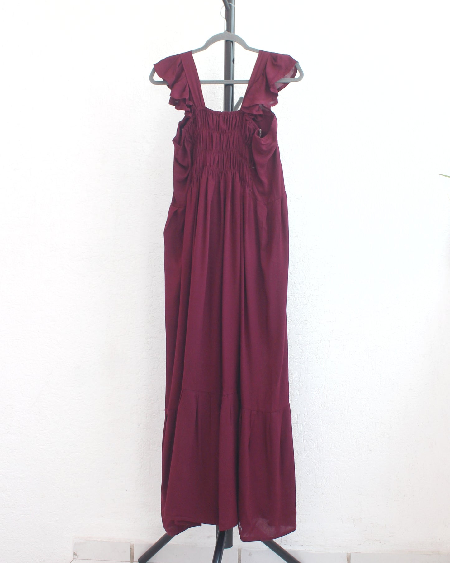 Vestido Anita XL - 2XL Largo Vino