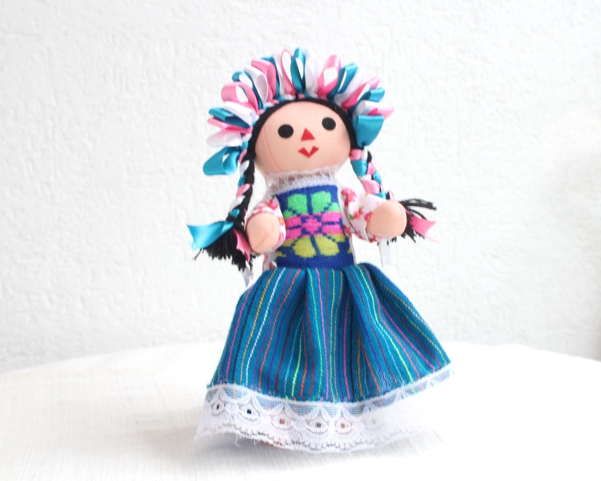 Muñeca Lelé Grande Rosa Blanco Azul