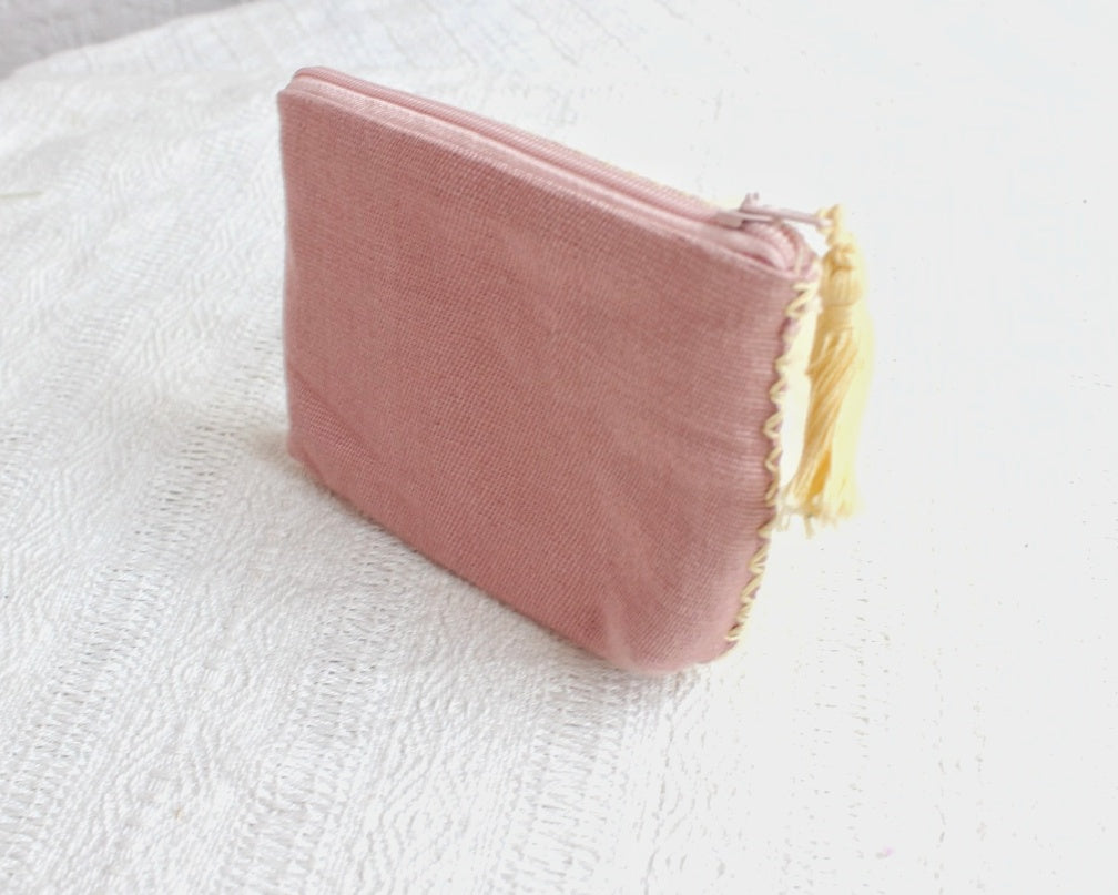 Monedero Estrellitas Colores Amarillo Rosa