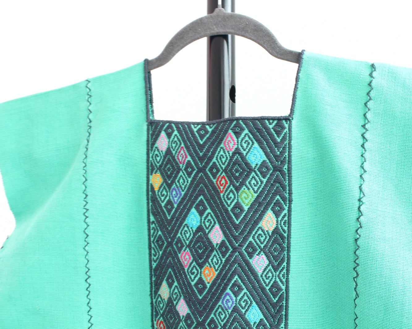 Blusa Huipil Pejel Turquesa