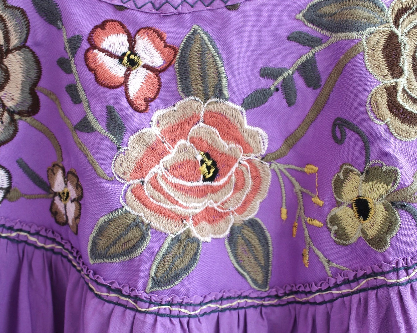 Blusa Abigail Flores Purpura  XL - XXL
