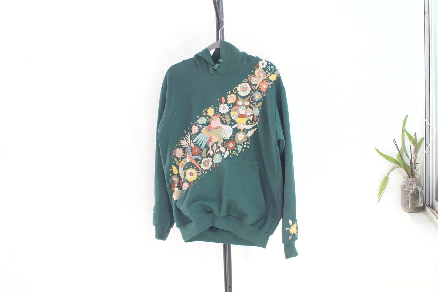 Sudadera L Tenago Verde Diagonal