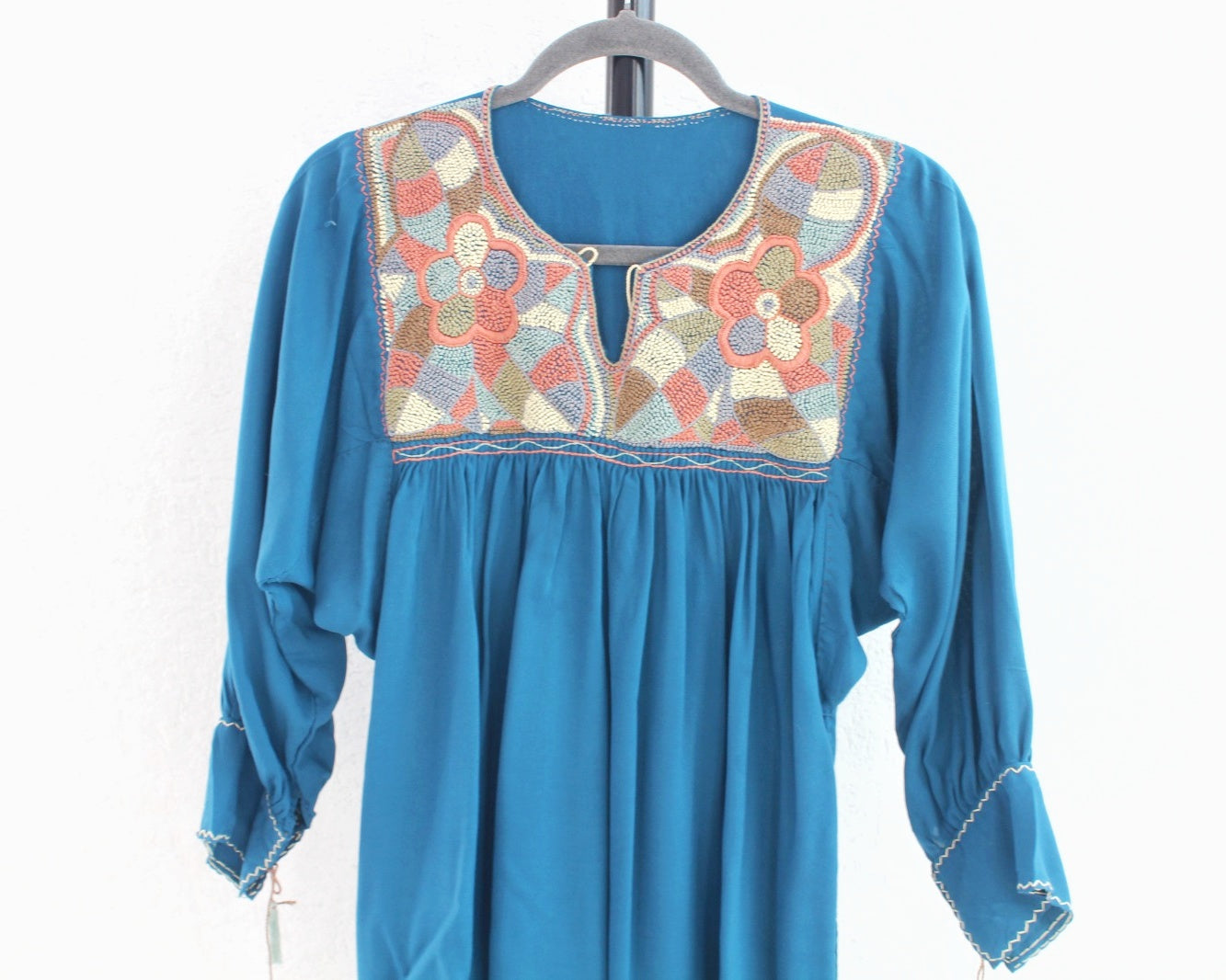 Blusa Leonor Azul Petróleo Unitalla