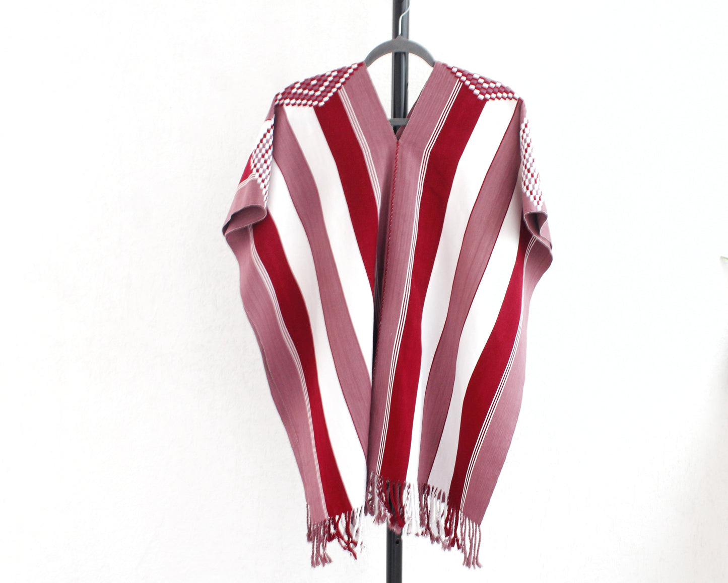 Jorongo Rombos Rosa Blanco Vino