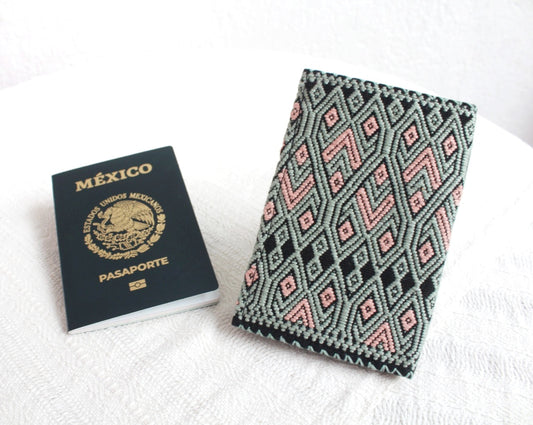 Porta Pasaporte Alas Menta Rosa