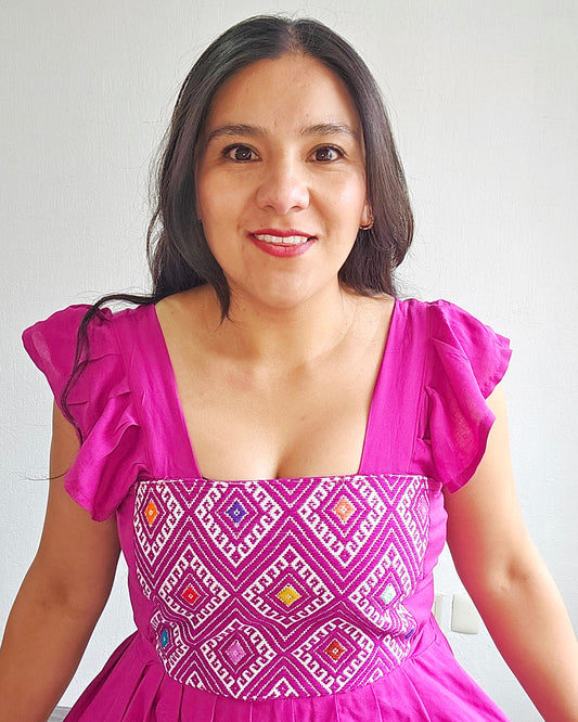 Vestido Anita Corto Bugambilia Blanco