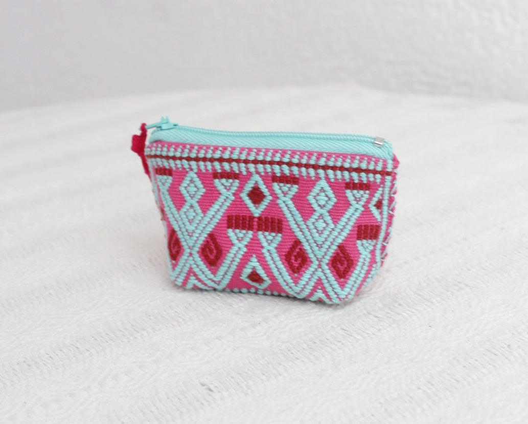 Mini Monedero Ranas Turquesa Rosa