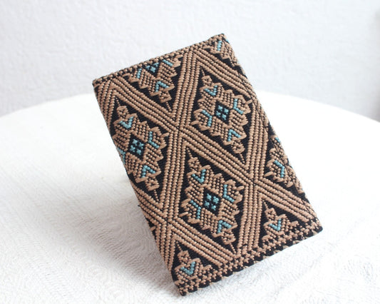 Porta Pasaporte Estrellas Café Gris Negro