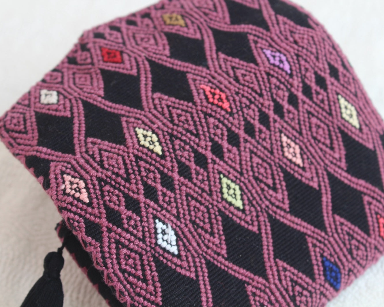 Cartera Rizado Vino Negro