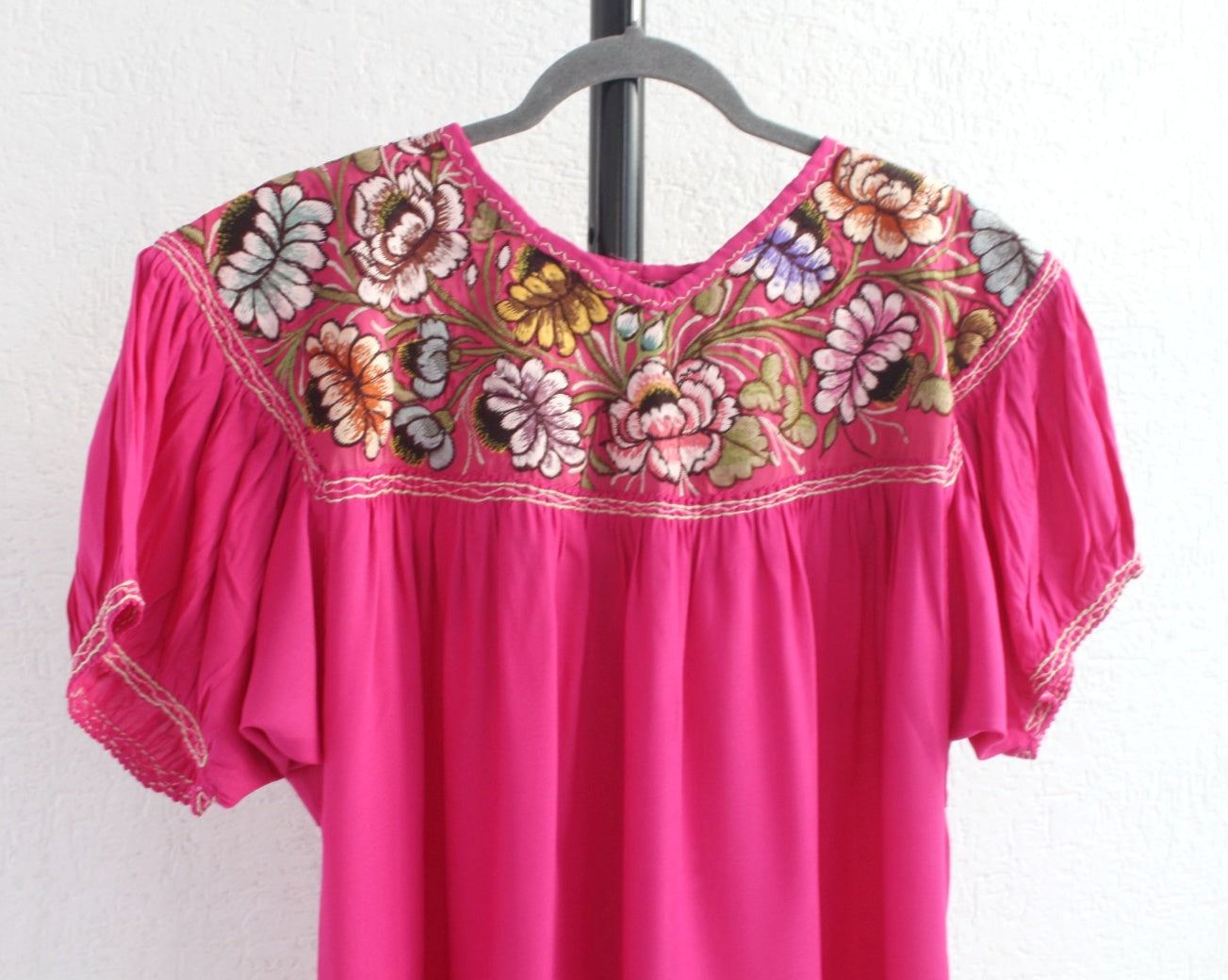 Blusa Abigail Flores Rosa Mexicano XXL