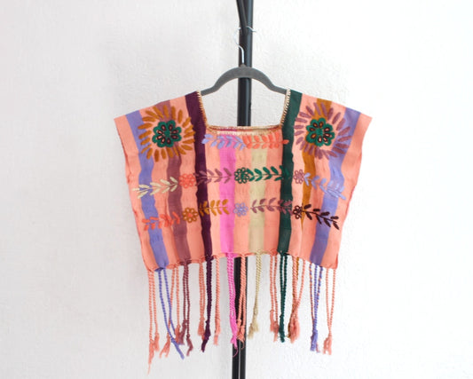 Crop Top Flores Rococo Coral Lila