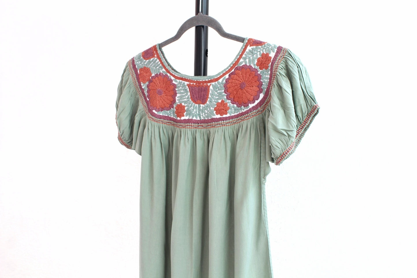 Blusa Aguacatenango Menta Naranja