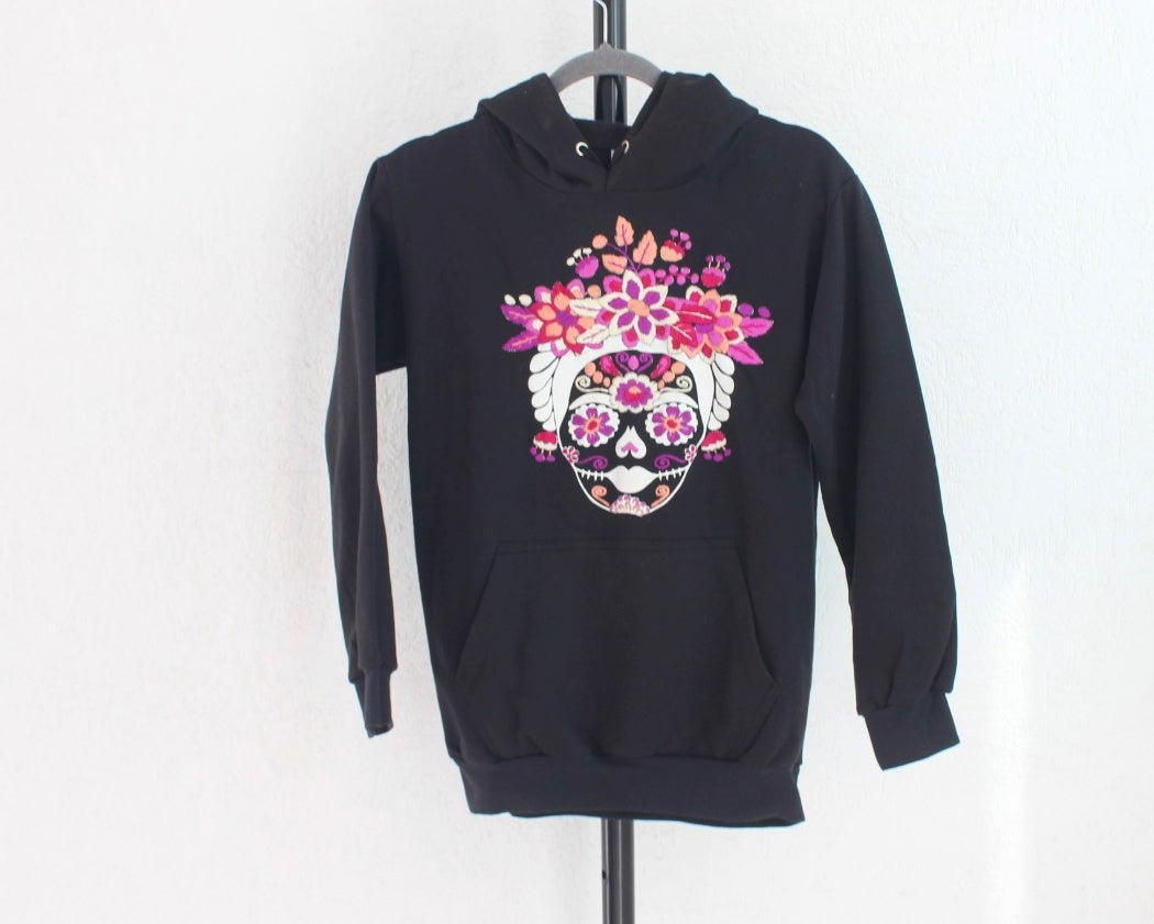 Sudadera M Catrina Negro Rosa Lila