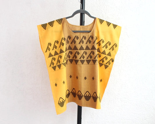 Blusa Carranza  Amarillo Negro