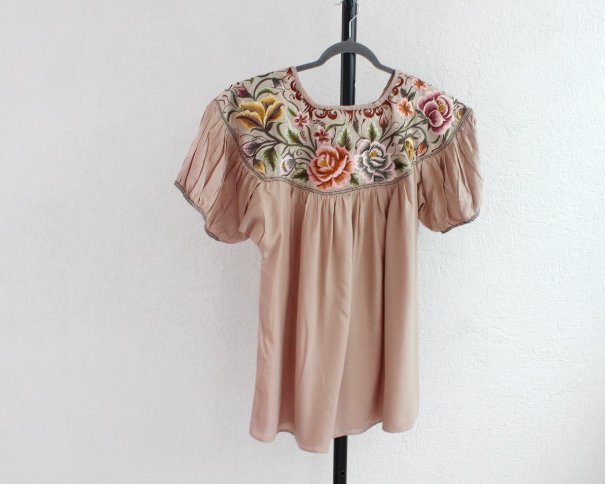 Blusa Abigail Flores Beige XL-XXL