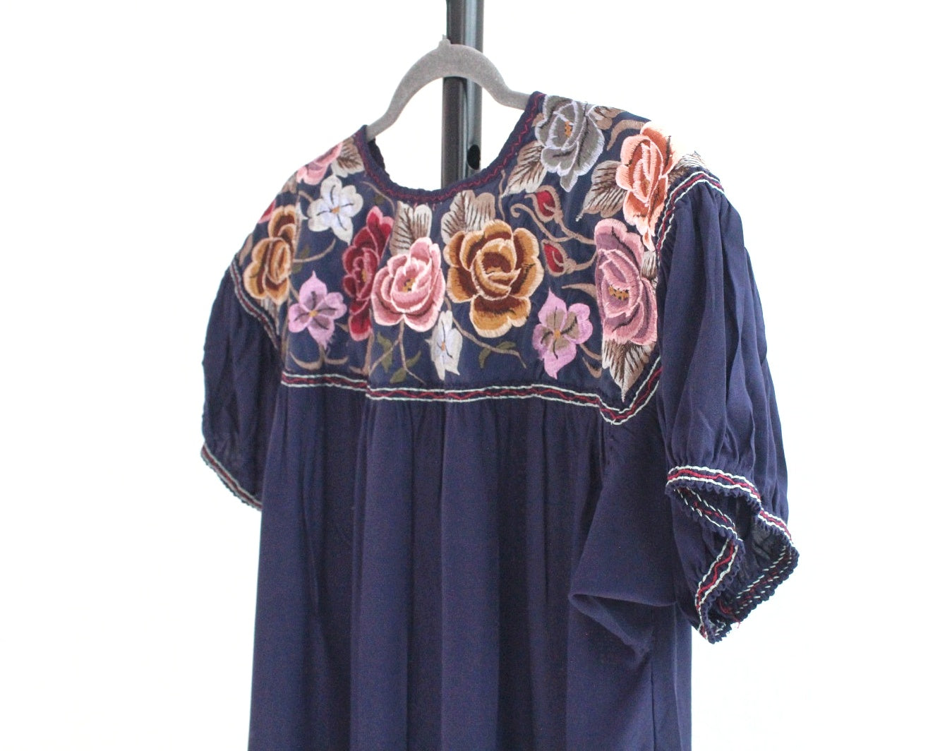 Blusa Abigail Flores Azul Marino XL -XXL