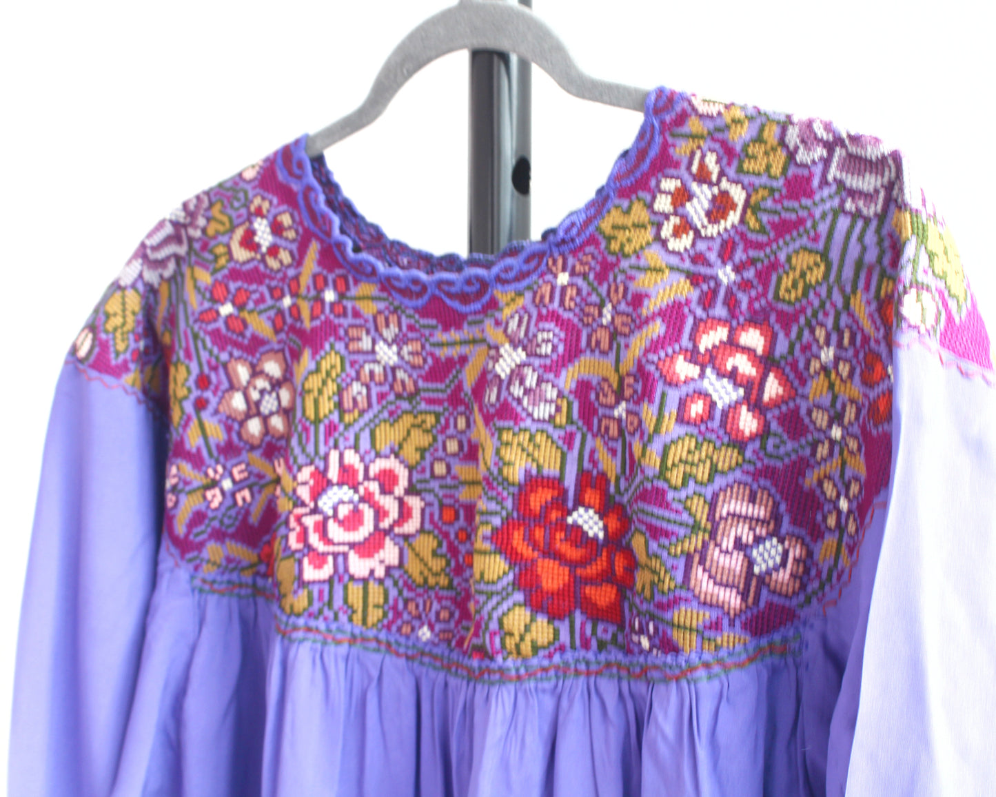 Blusa Cristina Punto de Cruz Lila