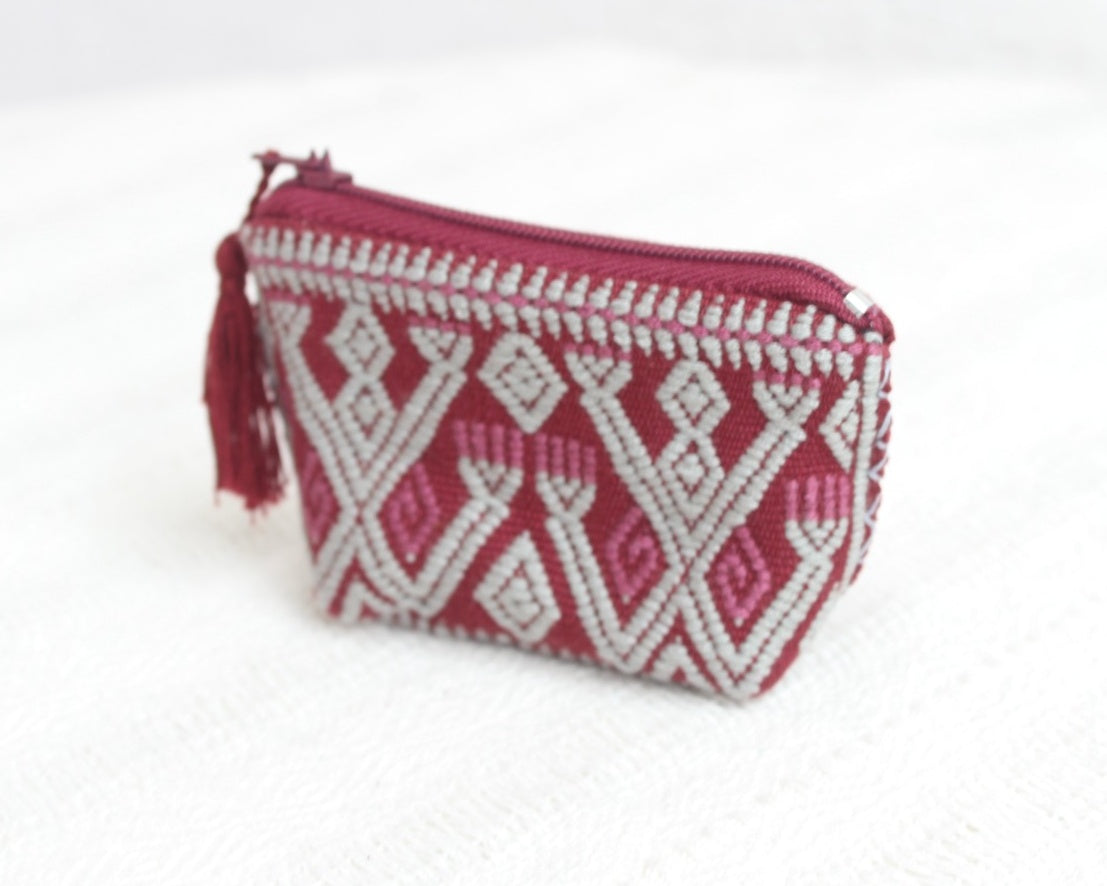 Mini Monedero Ranas Gris Vino