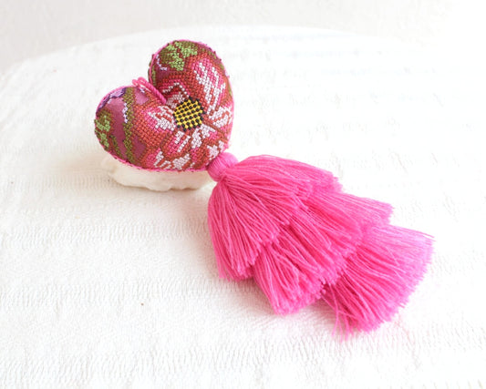 Corazón Flores Rosa