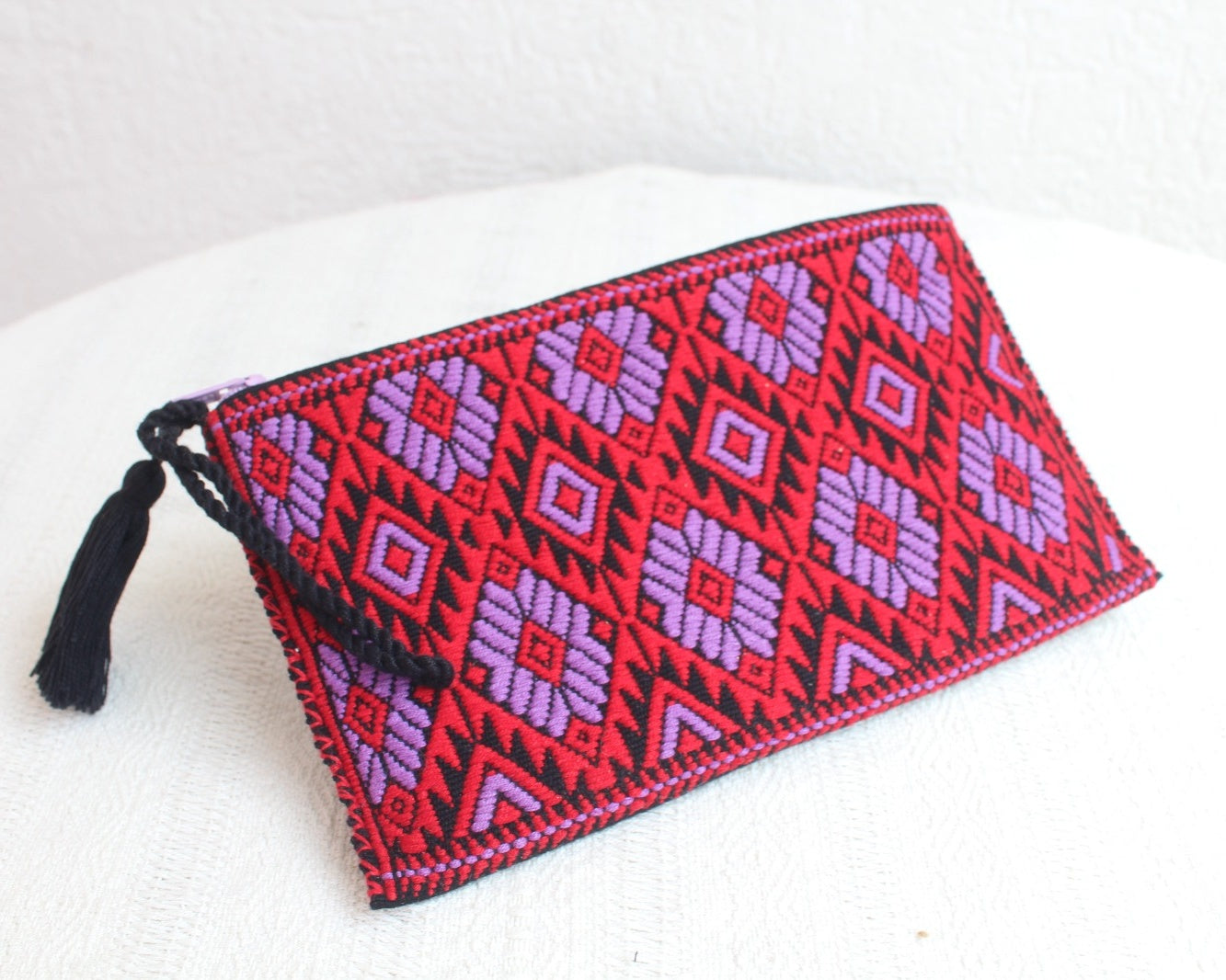 Neceser Flores Rojo Lila Negro