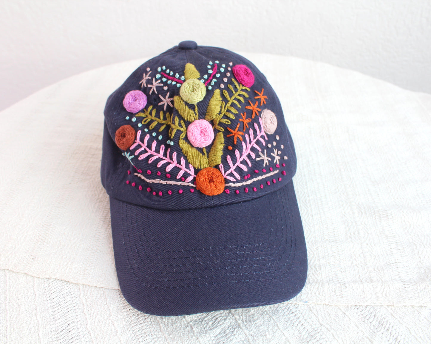Gorra Flores Azul Marino