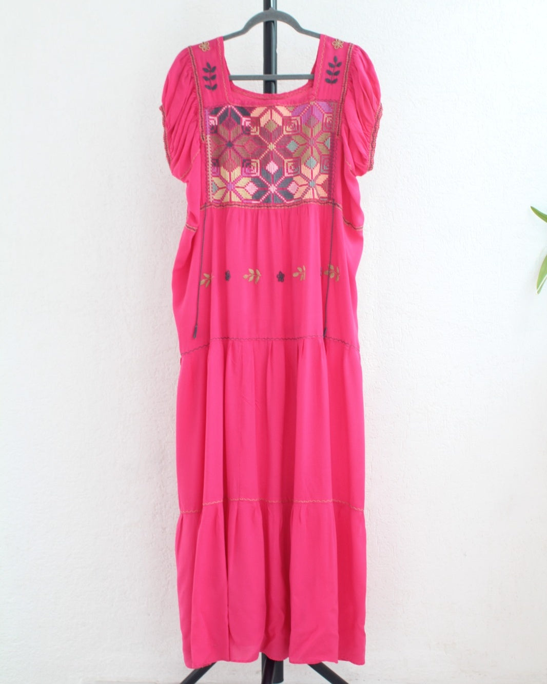 Vestido Maribel Flores Rosa Mexicano Colores L / XL