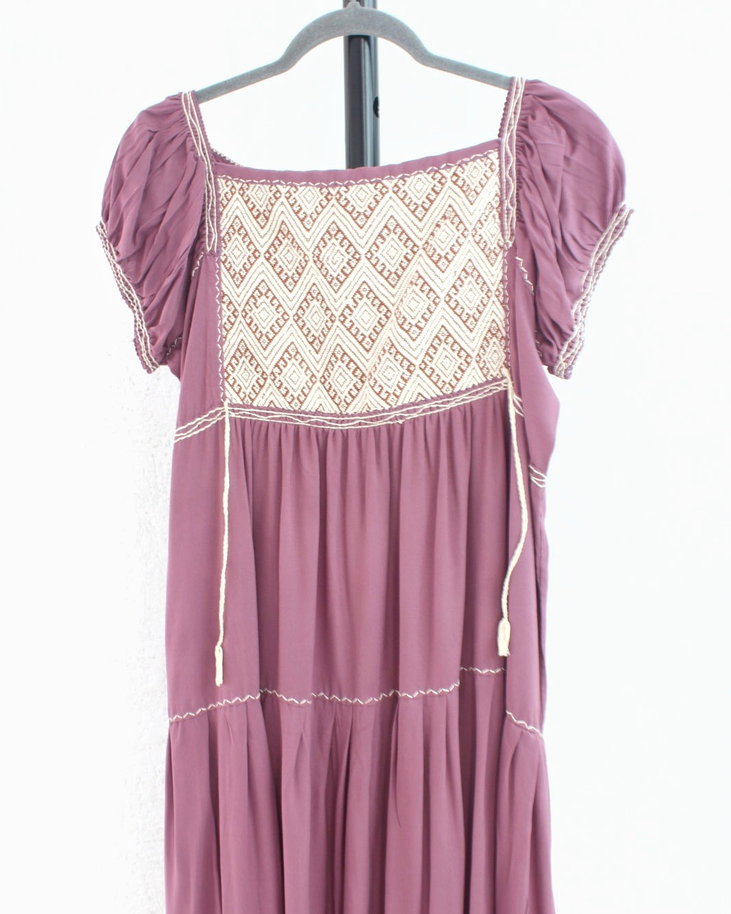 Vestido Gloria Rosa Palo Crema S M L