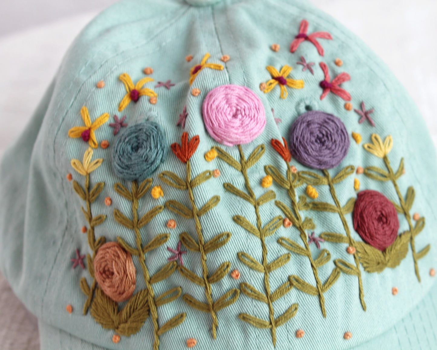 Gorra Flores Menta