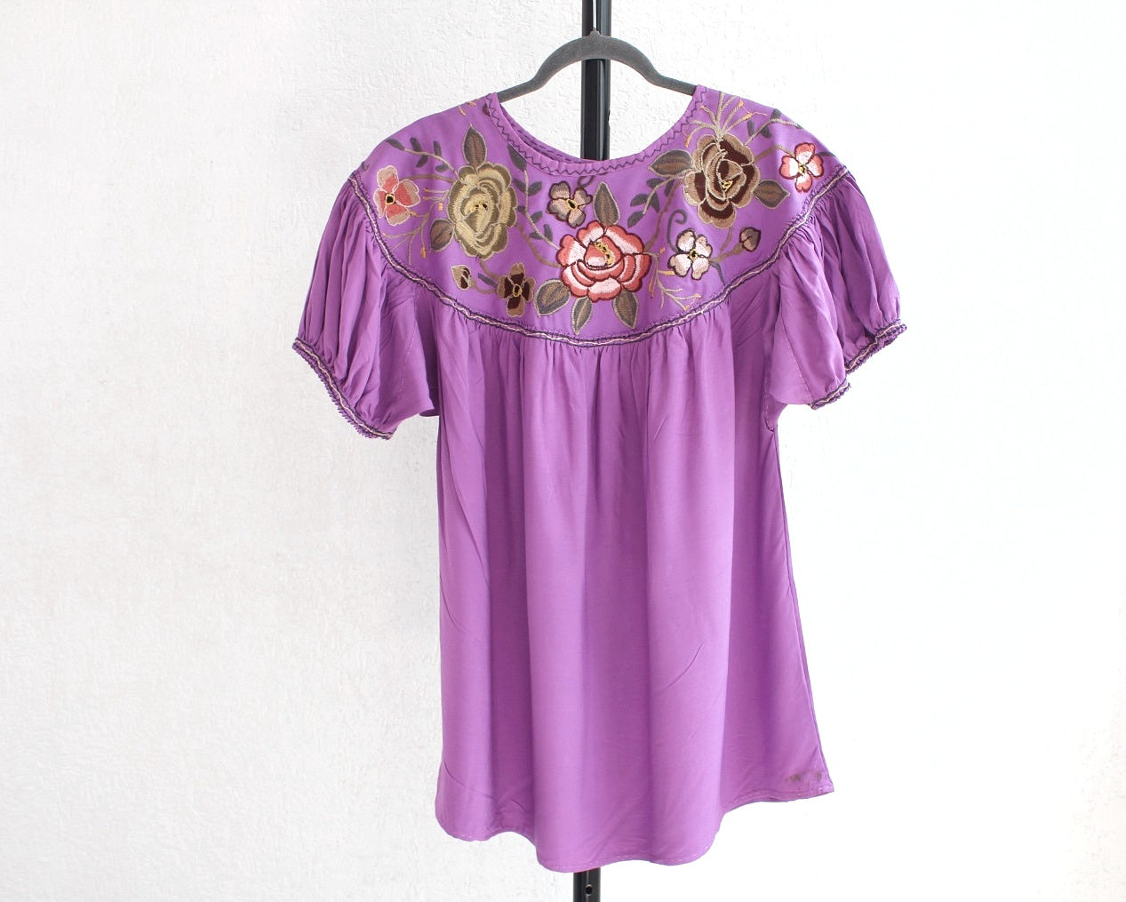 Blusa Abigail Flores Purpura  XL - XXL