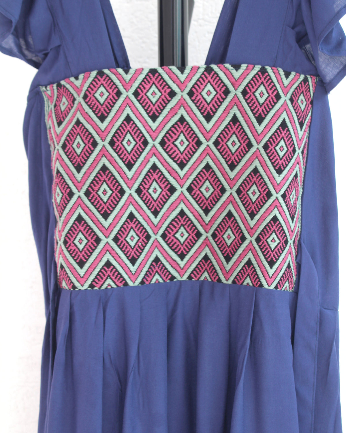 Vestido Anita Corto Azul Marino Rosa