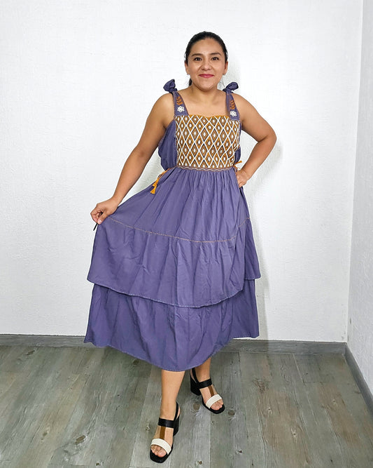 Vestido Fatima Telar Gris XL -XXL