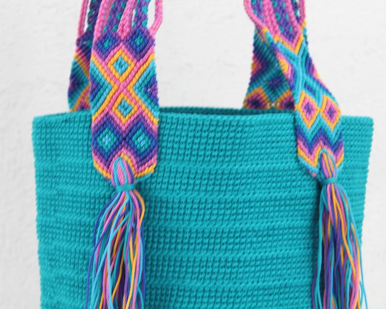 Bolso de mano Turquesa Rosa