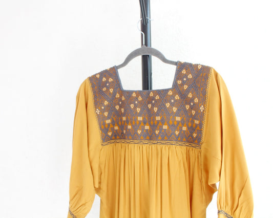 Blusa Elena Amarilla Gris Unitalla