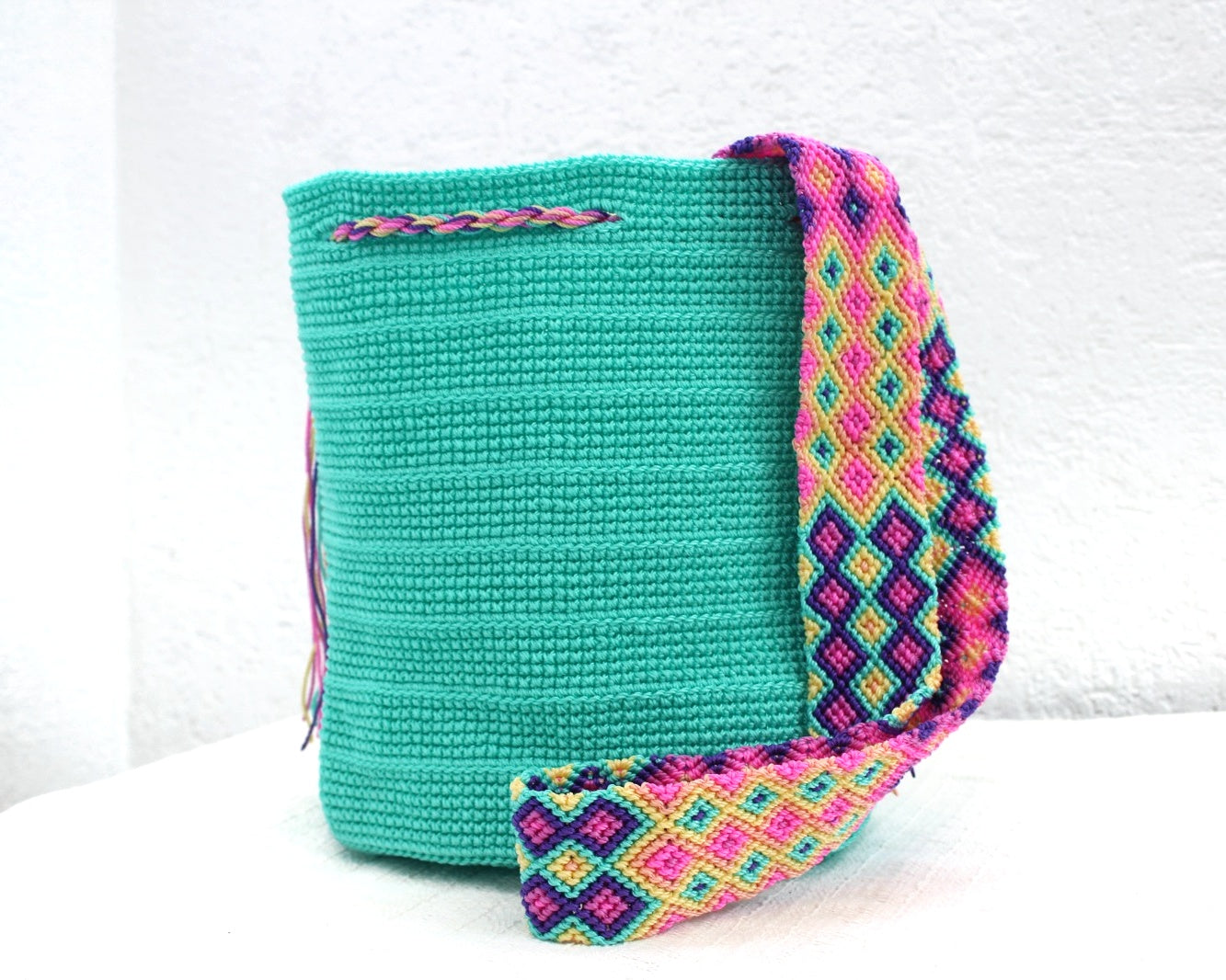 Bolso Morral Aqua Rosa Morado