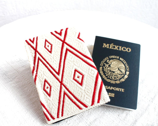Porta Pasaporte Pejel Blanco Rojo