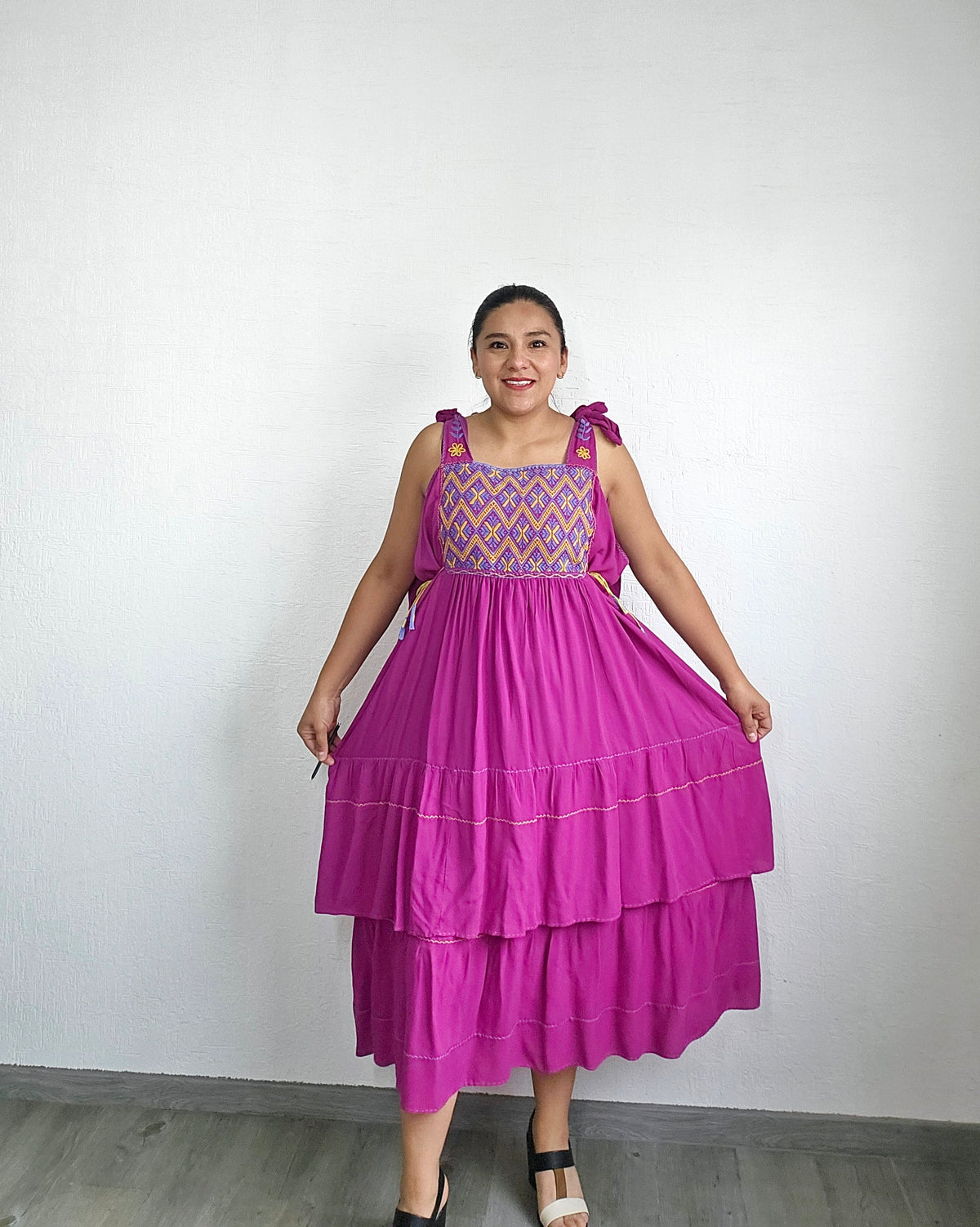 Vestido Fatima Telar Bugambilia Amarillo XL -XXL