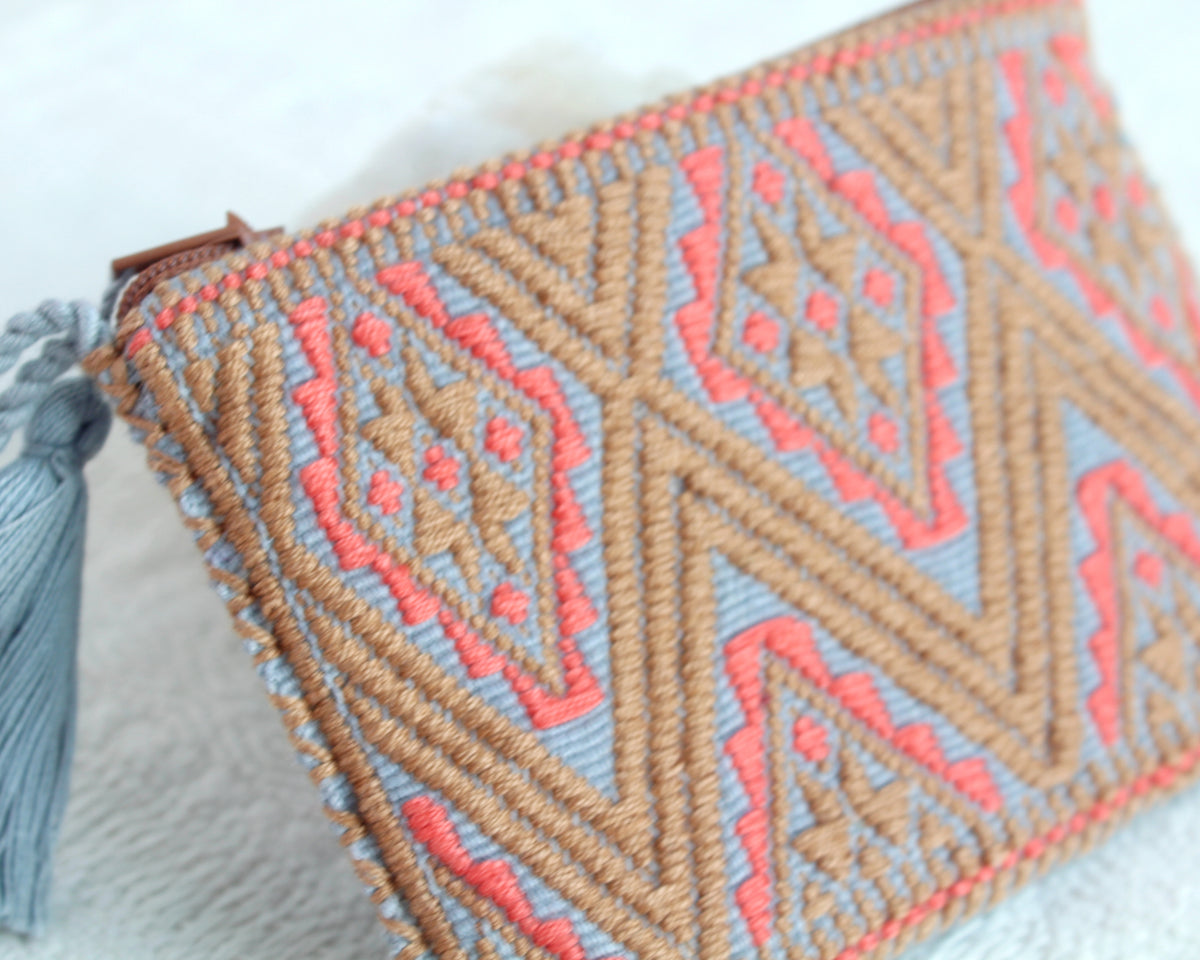 Monedero Estrellas Cafe Coral Gris
