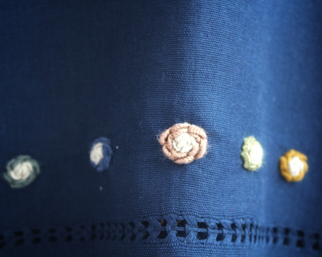 Top Florecitas Azul Marino