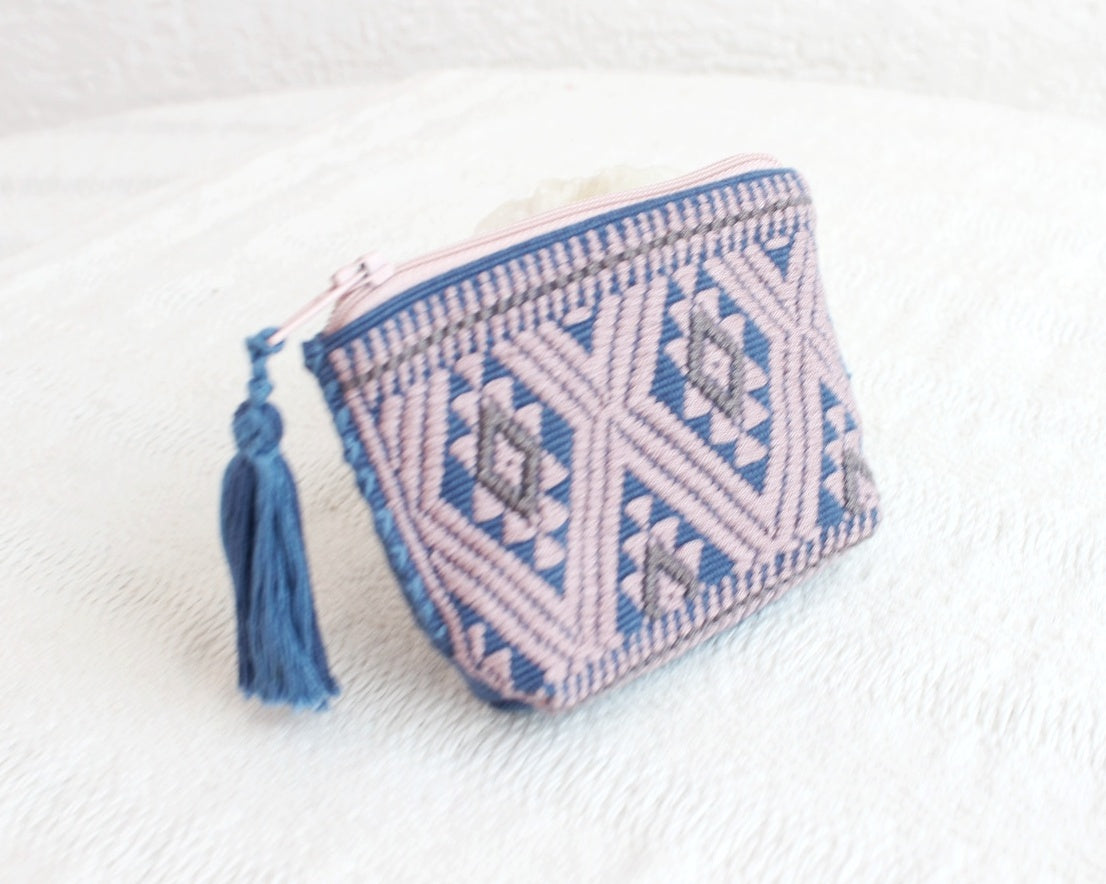 Mini Monedero Estrellas Azul Rosa