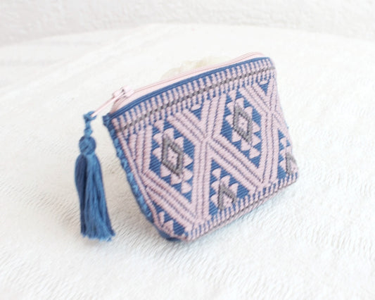 Mini Monedero Estrellas Azul Rosa