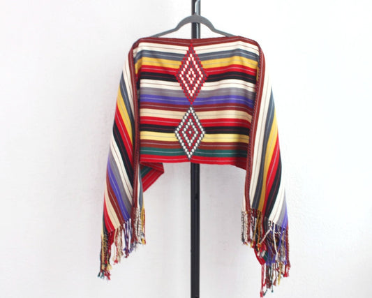 Jorongo Rombos Rojo Morado Verde