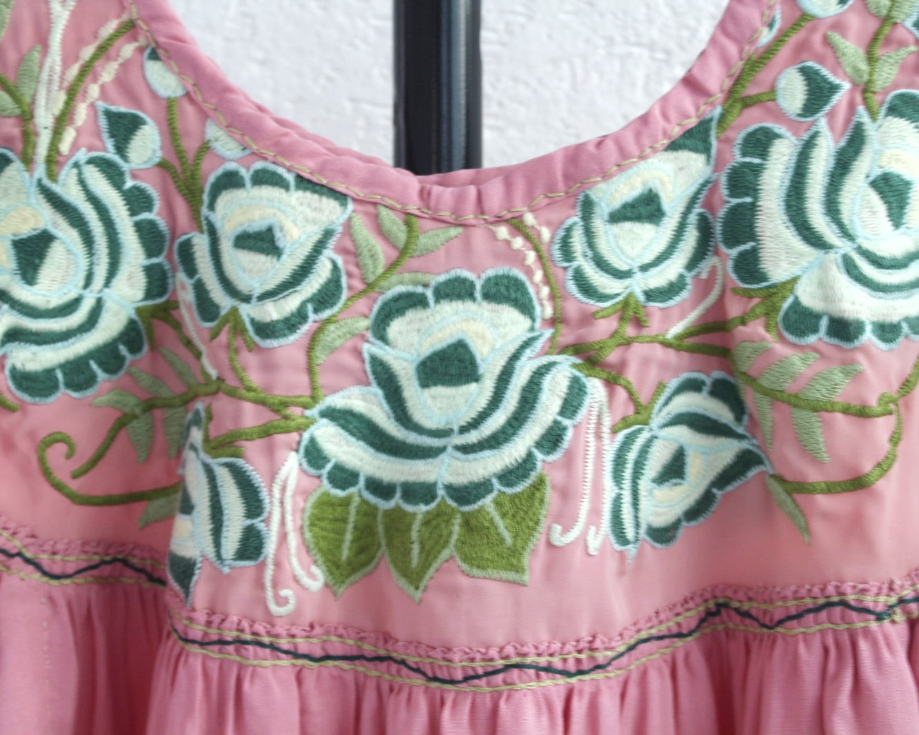 Blusa Abigail Flores Rosa Menta XXL