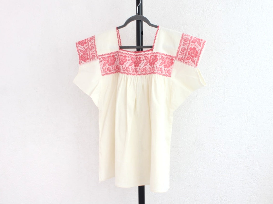 Blusa Tradicional Bordada Rosas Rosa XL-2XL