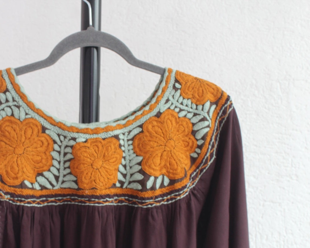 Blusa Aguacatenango Café Unitalla