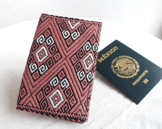 Porta Pasaporte Pejel Malva Blanco